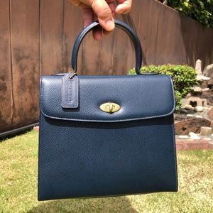 Classic Vintage Coach Kelly-Style Leather Handbag